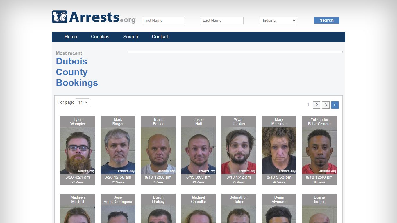 Dubois County Arrests and Inmate Search